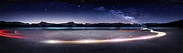 銀河系星空璀璨banner背景設(shè)計