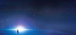 唯美星空粒子banner背景设计