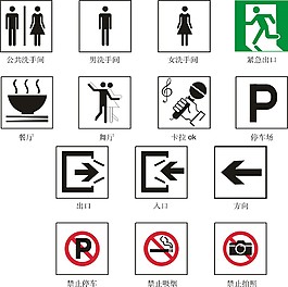 禁止標(biāo)識導(dǎo)視牌導(dǎo)視系統(tǒng)CDR矢量