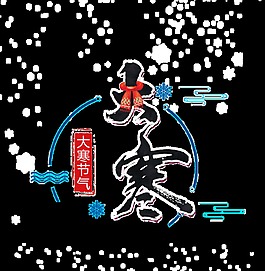 二十四節(jié)氣大寒psd藝術(shù)字