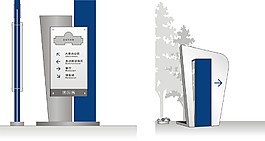 公司立式導視牌區域平面圖展示欄導視系統CDR矢量