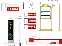 稅務局大堂樓層指示牌門牌CDR導視系統(tǒng)