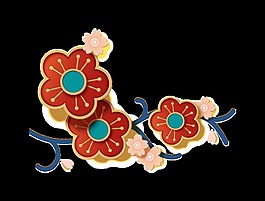 手繪精致時尚梅花素材