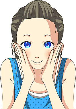时尚卡通美女插画