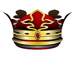 卡通金色皇冠png元素