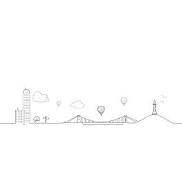 卡通灰色建筑png元素