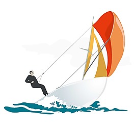 卡通大海沖浪png元素