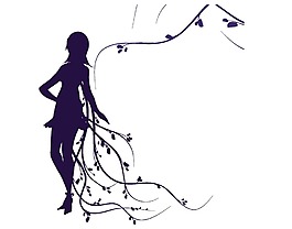 卡通樹下少女png元素