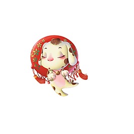 卡通可愛斑點小狗png元素