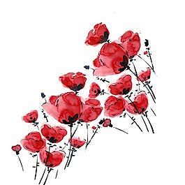 卡通粉紅色玫瑰花png元素