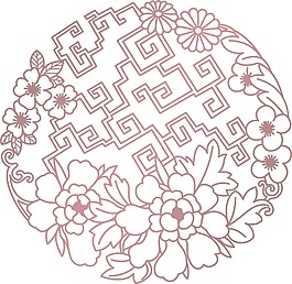 傳統(tǒng)手繪裝飾畫png元素