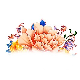卡通黃色鮮花png元素
