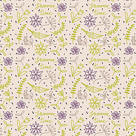 可愛花朵平鋪背景