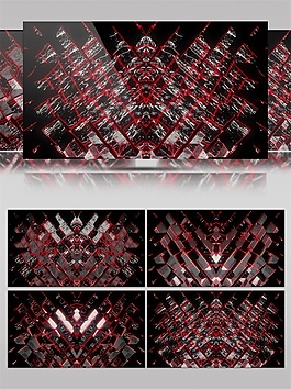 紅色音樂方格高清視頻素材
