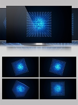 宇宙星球方塊高清視頻素材
