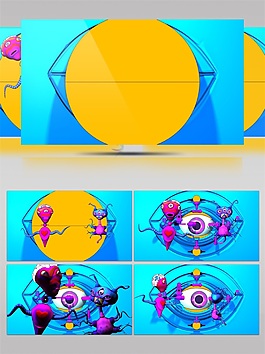 宇宙生物眼睛高清視頻素材
