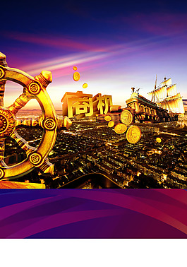 金色金幣商機背景