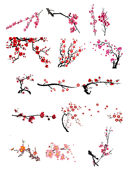 粉色漂浮花瓣png元素素材