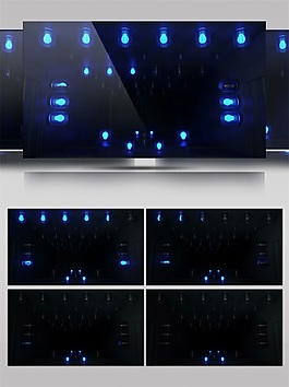 蓝色演唱会灯光视频素材