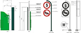 立地式交通標(biāo)識牌導(dǎo)視系統(tǒng)CDR矢量