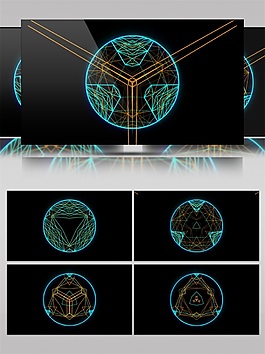 藍(lán)色星球光環(huán)視頻素材