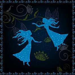 金色美女天使ai矢量素材下载