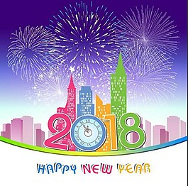 2018年新年慶祝背景