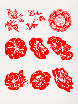 中國傳統(tǒng)文化花卉剪紙藝術