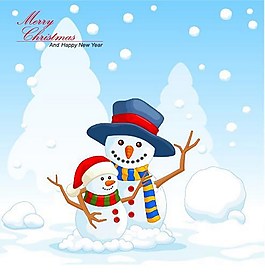 圣诞节雪人元素