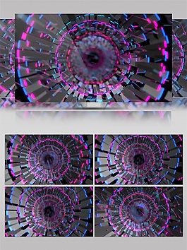 粉色激光太空艙視頻素材