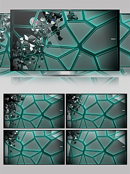 藍色紋路星球視頻素材