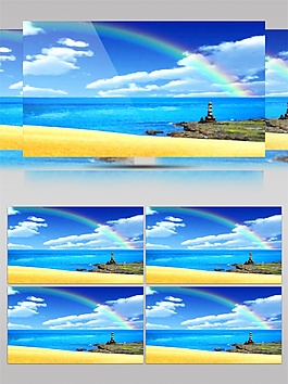 彩虹海灘視頻素材