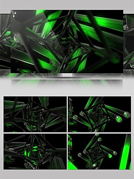 奇幻迷彩綠光視頻素材