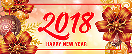 新年2018喜慶主題矢量素材