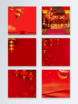 红色新年中国风喜庆主图背景