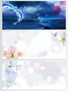 520告白日文藝簡(jiǎn)約夢(mèng)幻動(dòng)漫風(fēng)海豚背景