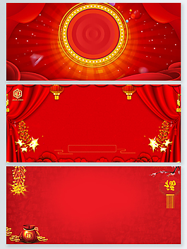 喜慶中國(guó)新春紅色背景