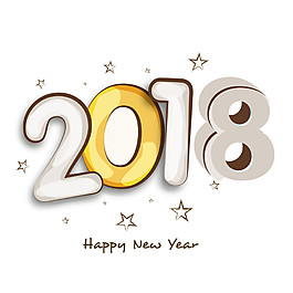 簡約2018狗年素材