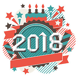 時(shí)尚2018狗年新年快樂(lè)素材