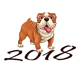 卡通2018狗年元素