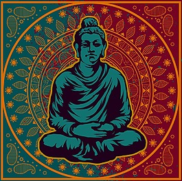 中國傳統(tǒng)石雕佛像插畫