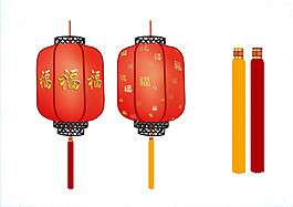 喜慶福字燈籠節日元素