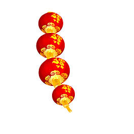 中國風(fēng)紅黃色燈籠節(jié)日元素