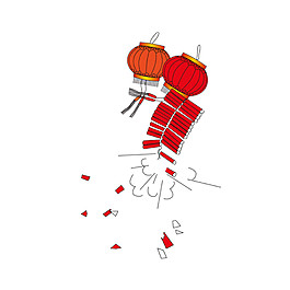 喜慶節日氣氛紅色燈籠節日元素