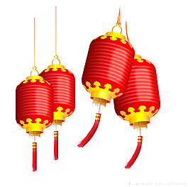 喜慶紅色燈籠歡度新春節(jié)日元素
