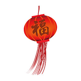 雅致风格渐变色灯笼节日元素