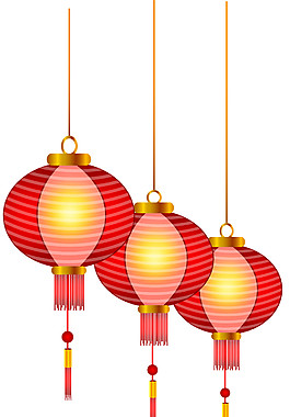 清新風(fēng)格拼色燈籠節(jié)日元素