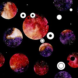 手繪幾何星球png透明素材
