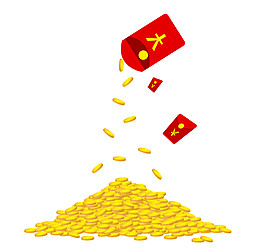 新年財(cái)源滾滾紅包元素