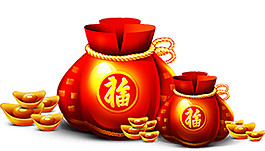 中式新年福袋PNG素材